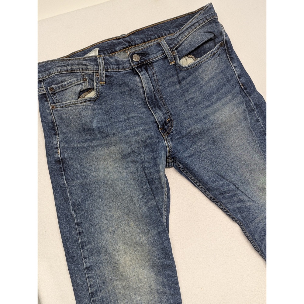 Levis 513 Slim Straight Jeans Mens 36x30 Blue Medium Wash Denim Western